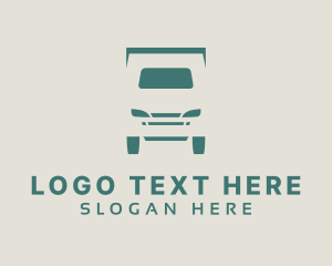 Semi Trailer - Green Truck Forwarding logo design