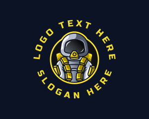 Outer Space - Astronaut Space Explorer logo design