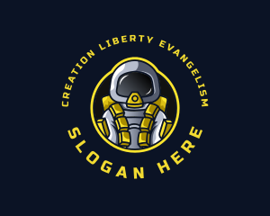 Astronaut Space Explorer logo design