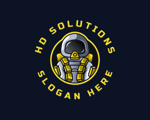 Astronaut Space Explorer logo design