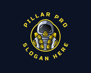 Astronaut Space Explorer logo design