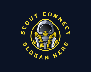 Astronaut Space Explorer logo design