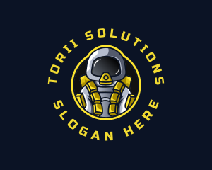 Astronaut Space Explorer logo design