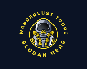 Astronaut Space Explorer logo design