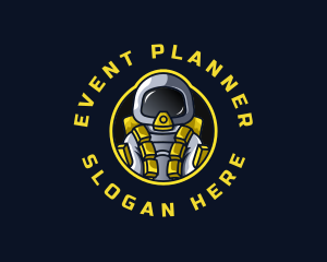 Gamer - Astronaut Space Explorer logo design