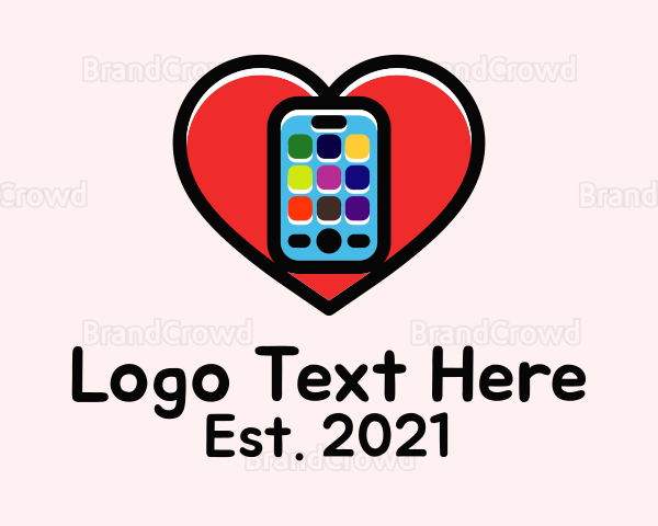 Mobile Apps Love Logo