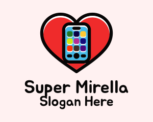 Mobile Apps Love Logo