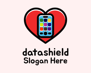 Mobile Apps Love Logo