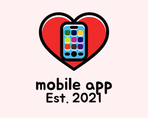 Mobile Apps Love logo design