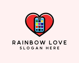 Mobile Apps Love logo design