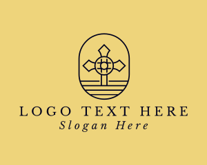 Christian - Catholic Worship Cross logo design