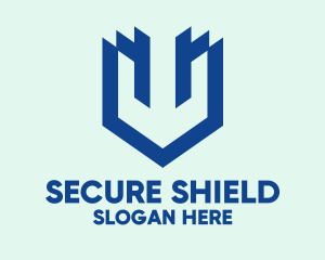 Antivirus - Geometric Digital Shield logo design