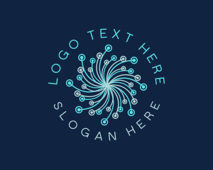 Telecommunication - Digital Network Web logo design