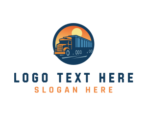 Shipping - Logistics Truck Delivery logo design