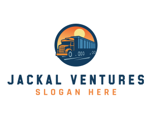 Logistics Truck Delivery Logo