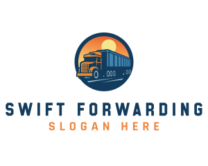 Logistics Truck Delivery logo design