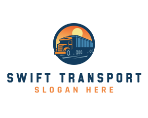 Logistics Truck Delivery logo design