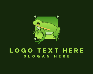 Food Mascot - Amphibian Toad Frog logo design