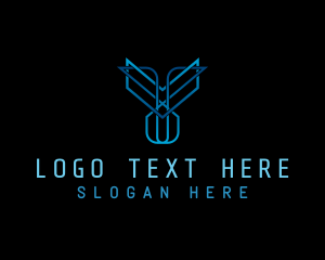 Developer - Abstract Lines Letter Y logo design