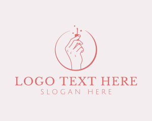 Feminine Hand Manicure Logo