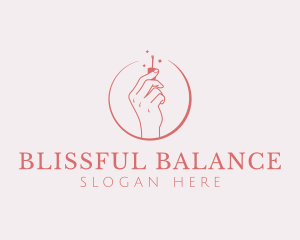 Feminine Hand Manicure logo design