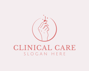 Feminine Hand Manicure logo design