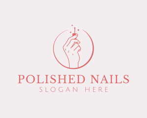 Feminine Hand Manicure logo design