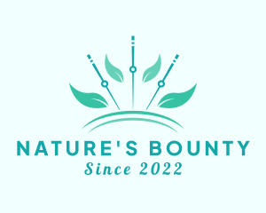 Natural Acupuncture Needle logo design