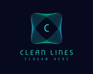 Abstract Lines Technology logo design