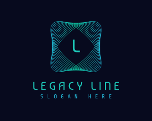 Abstract Lines Technology logo design