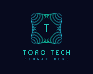 Abstract Lines Technology logo design