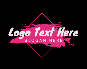 Beautiful - Pink Artist Paint logo design
