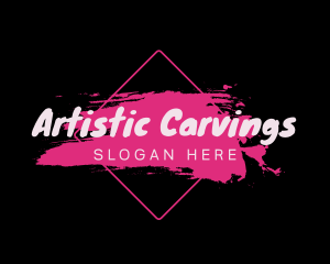 Pink Artist Paint logo design