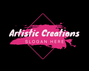 Pink Artist Paint logo design