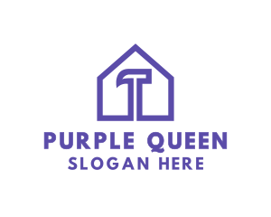 Purple Hammer House logo design