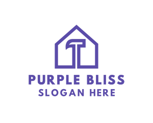 Purple Hammer House logo design