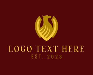 Mythology - Bird Falcon Shield logo design