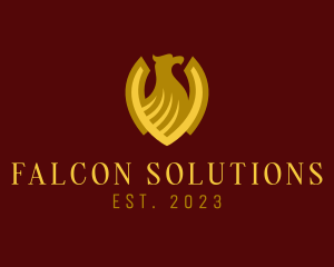 Bird Falcon Shield logo design