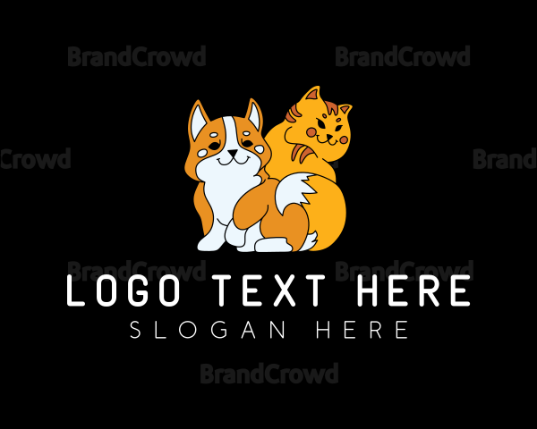Cute Dog Cat Logo