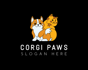 Corgi - Cute Dog Cat logo design