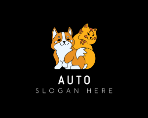 Cut - Cute Dog Cat logo design