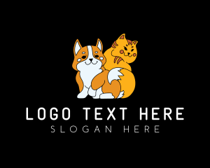 Cut - Cute Dog Cat logo design