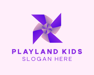 Purple Toy Pinwheel logo design