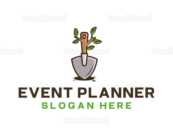 Organic Shovel Plant Logo