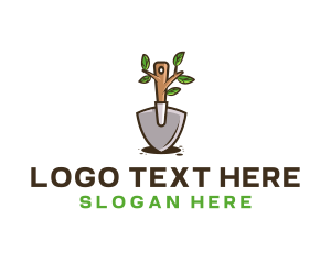 Plant - Organic Shovel Plant logo design