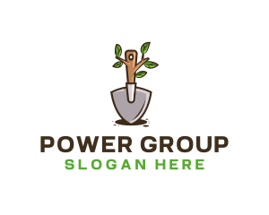 Organic Shovel Plant Logo