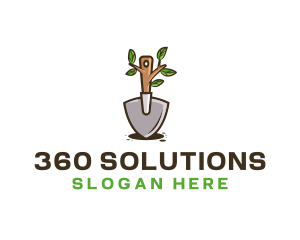 Organic Shovel Plant logo design