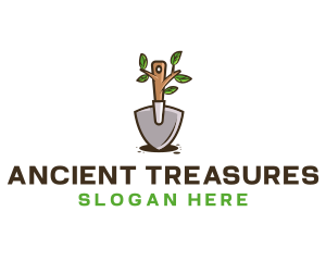 Organic Shovel Plant logo design