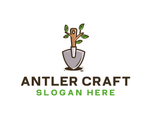 Organic Shovel Plant logo design