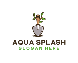 Organic Shovel Plant logo design